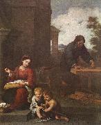 MURILLO, Bartolome Esteban Holy Family with the Infant St John dh oil painting picture wholesale